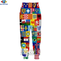 sonspee 3d national flag series printed trousers uk un usa noble badge harajuku casual pants trend hip hop fashion sports pants