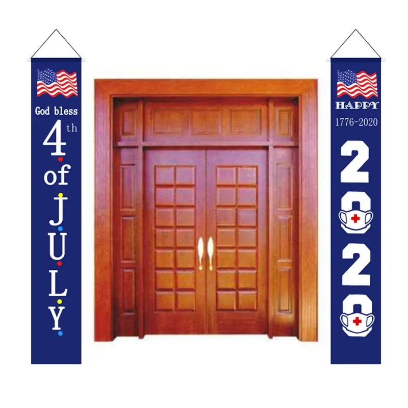 2 шт. 4 июля знак крыльца патриотическая дверь занавес День Независимости флаг