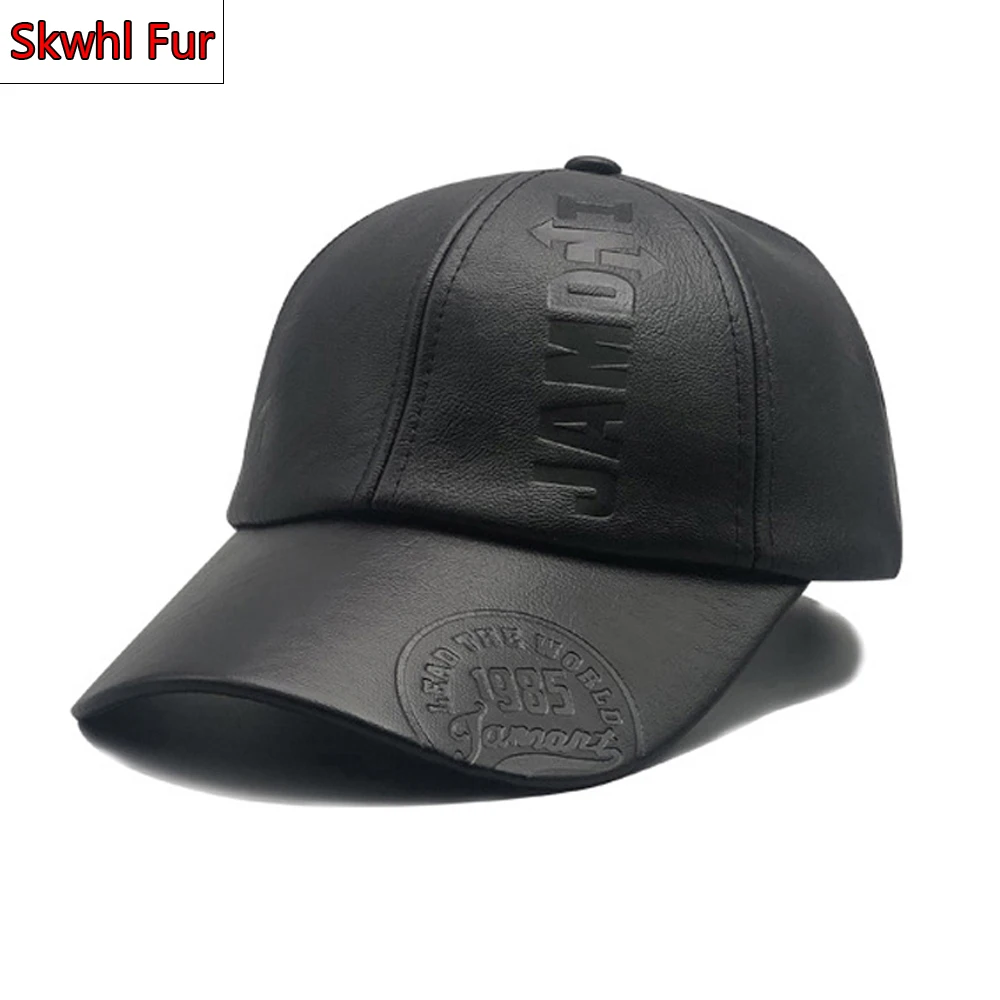 

Hot Sale Men New High Quality Winter Cap PU Leather Baseball Cap Men Snapback Hat Casquette Gorras Para Hombre Mens Trucker Cap