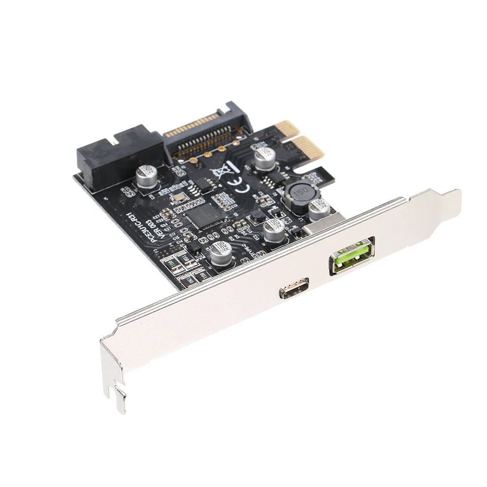 Плата расширения PCI-e-USB3.1 Type-C быстрая зарядка через USB с 19Pin передней картой