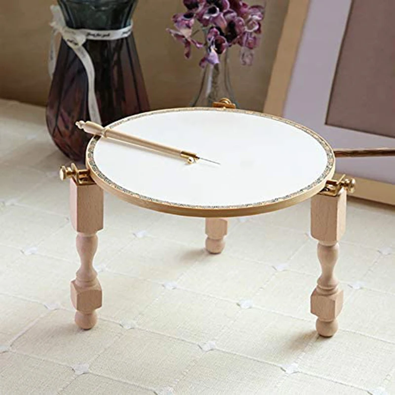 Регулируемая портативная деревянная подставка обруч для вышивки Морган круглая