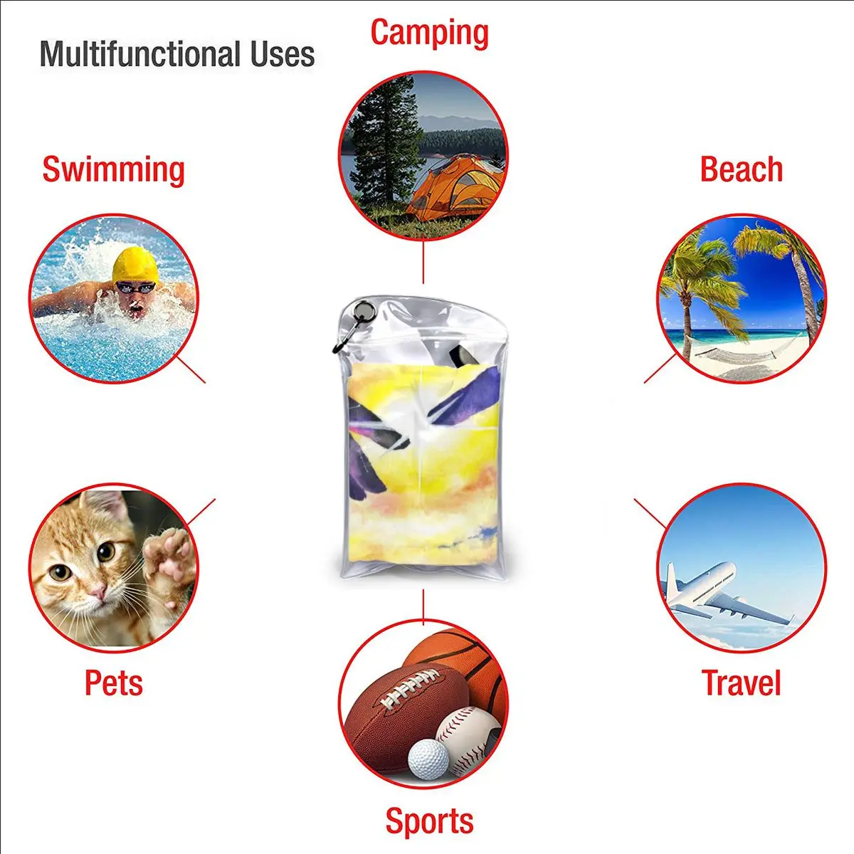 

Bath Towel Abstract Hand Galaxy Quick Dry Large Towel Thin Absorbent Soft Towel for Home Travel Camping Swimming Beach Sport