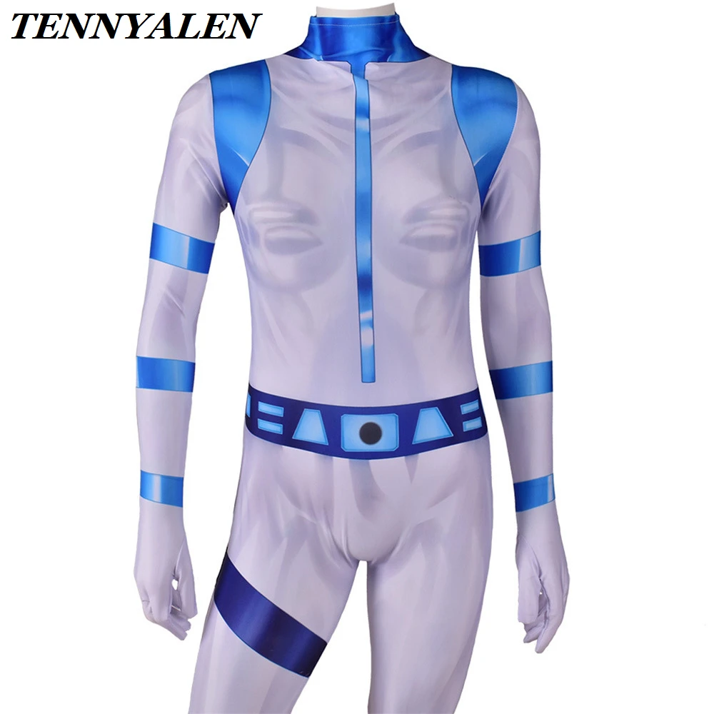 Костюм Хэллоуин от женщины Аниме косплей Ким Поссибл Шиго комбинезон-Зентай для взрослых и детей.