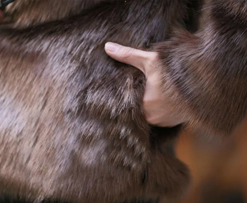 Куртка мужская зимняя из искусственного меха искусственный Лисий мех с