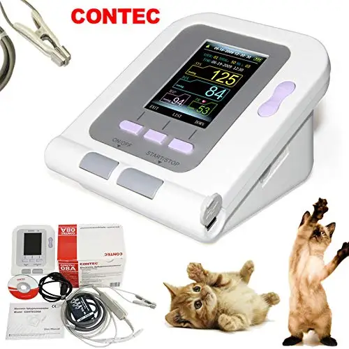 

CONTEC08A-VET Digital Veterinary Blood Pressure Monitor NIBP Cuff,Dog/Cat/Pets with Neonatal Cuff& Vet spo2 Probe