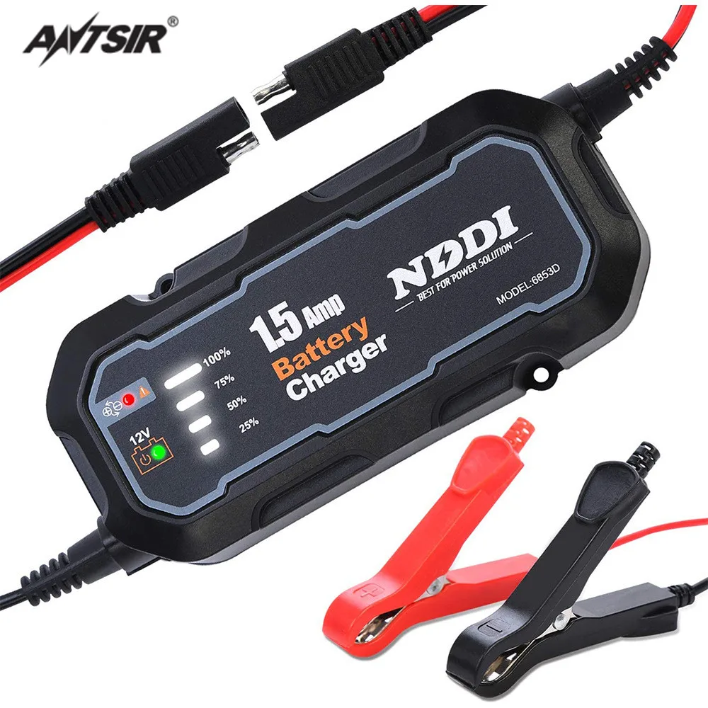 

Antsir 1500mAh Car Jump Starter Booster 12V Full Automatic Car Moto Battery-chargers Portable Wet Dry Lead Acid Repair Chargers