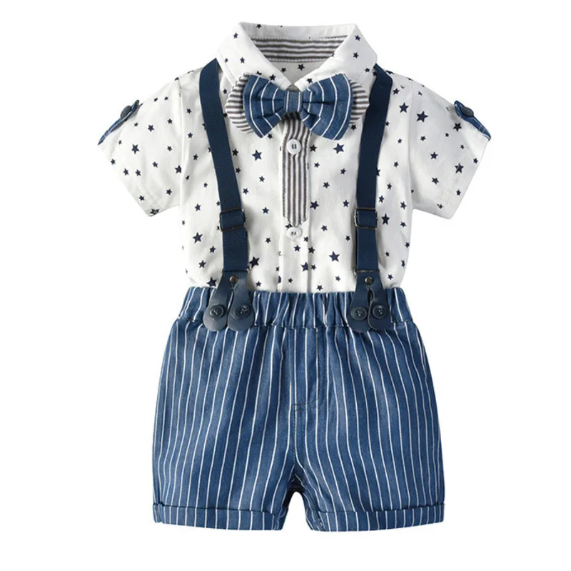 

Летняя одежда для маленьких мальчиков, костюм из 100% хлопка для младенцев на первый день рождения, костюм для новорожденных мальчиков, боди + ...