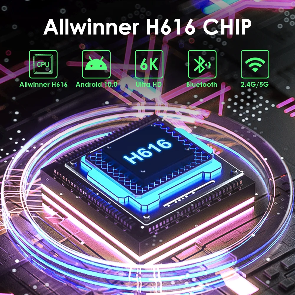 HONGTOP Android 10 0 ТВ коробка 4 Гб 64 6K голосовой помощник 1080P видео приемник Wi Fi 2 4G & 5G Bluetooth