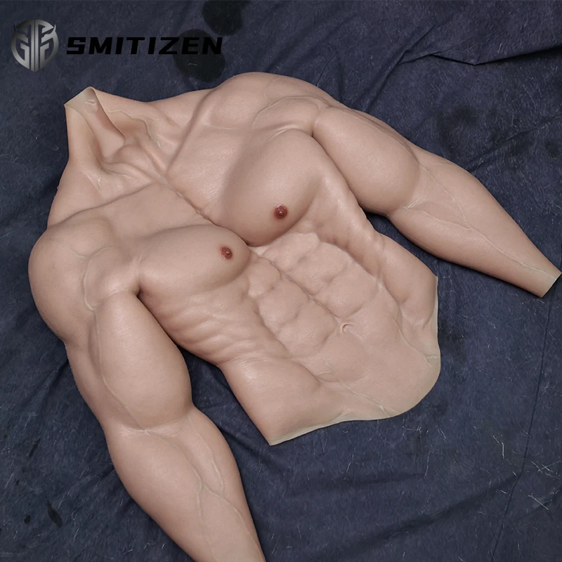 SMITIZEN-traje de silicona mejorado con brazos para hombre, disfraz de fetiche de m&uacute;sculos, vientre falso, Artificial, para Cosplay-5