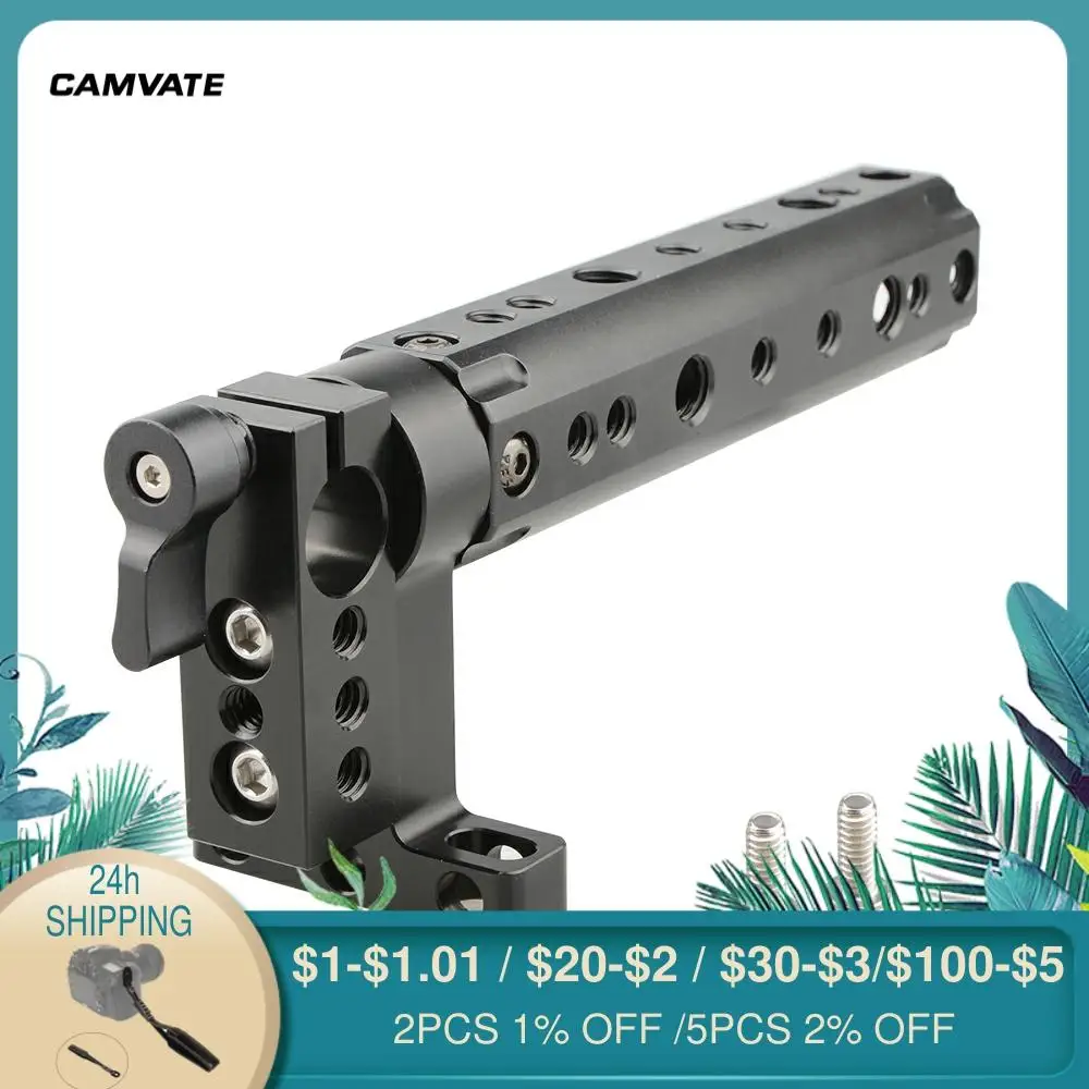 CAMVATE алюминиевая верхняя ручка с 15 мм одиночным зажимом для DSLR-камеры комплект