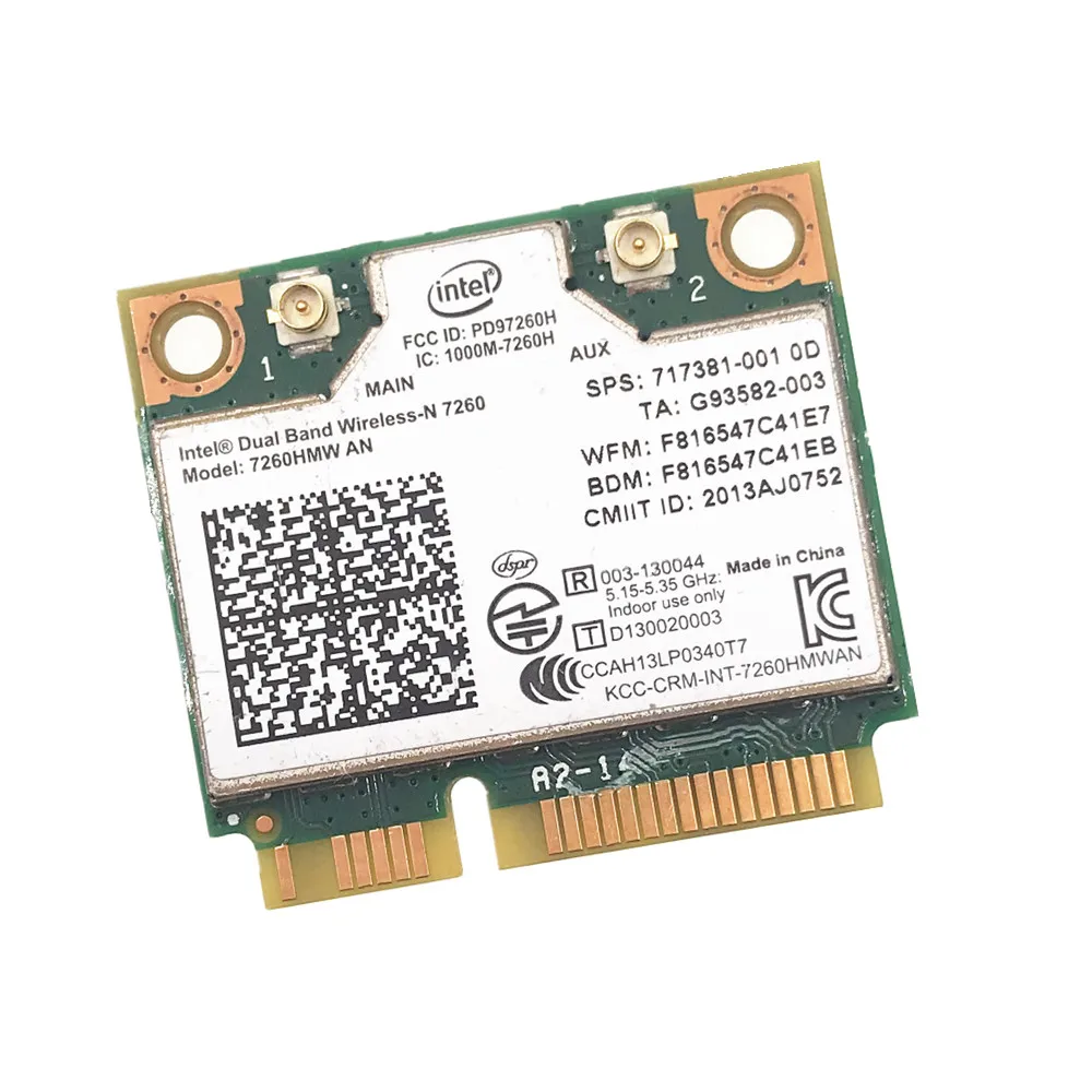 Для двухдиапазонной беспроводной N 7260HMWAN AN Intel 7260 7260HMW Wifi Bluetooth совместимая карта 4 0