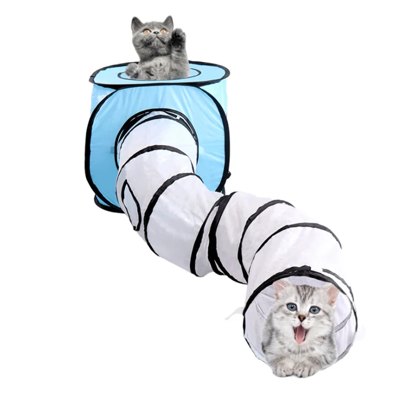 

Длинный туннель для домашних животных, кошек, кролик, S-Образная Трубка, забавные игрушки для кошек, складные котята, игрушки с 1 отверстием, к...