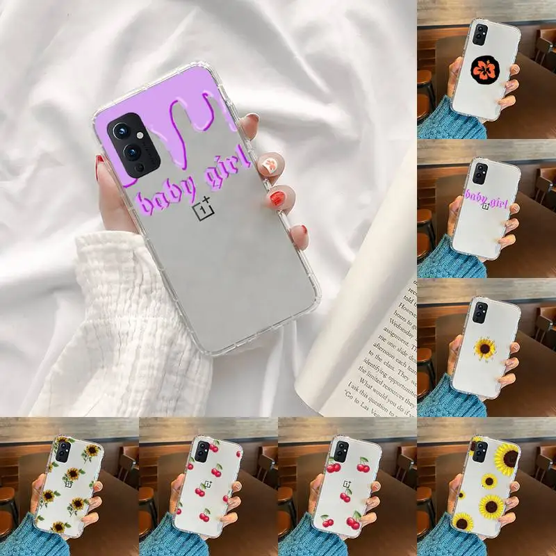 

angle Flame flower Phone Case Transparent For OnePlus 9 8 7 7t 8t Oppo find X3 X2 reno5 Vivo X60 X50 Pro MeiZu 17 16XS