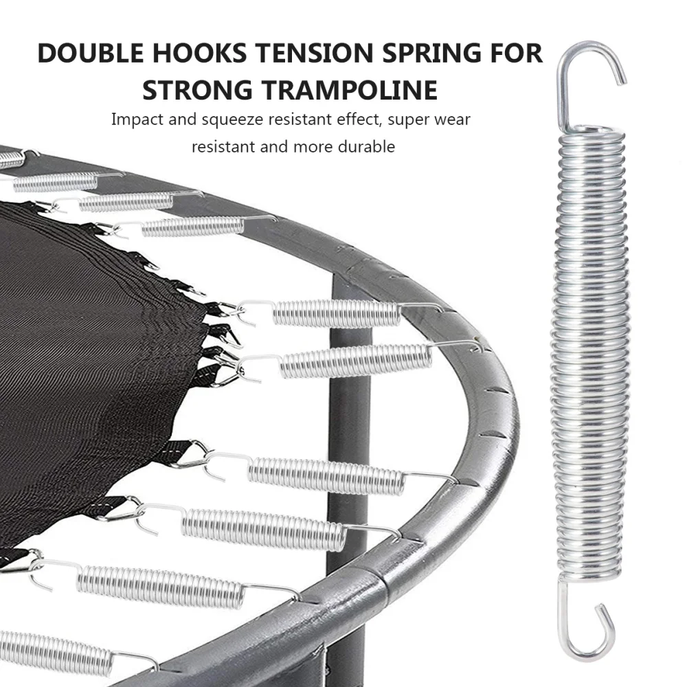 20PCS Trampoline Springs Stainless Steel Tension Spring Versatile Double Hook Sturdy Extension for Home Store Use | Спорт и