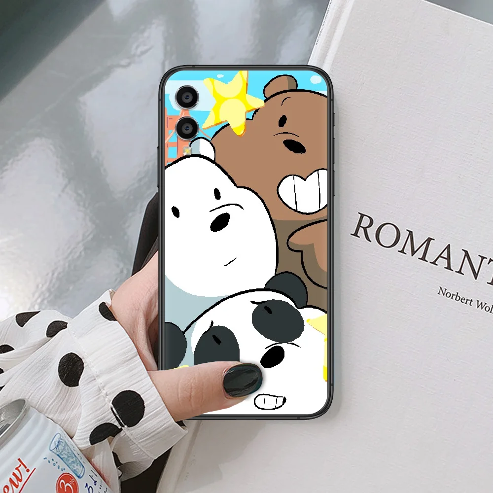

Cute Bare Cartoon Bears Friends Phone Case For Huawei Honor 6A 7A 7C 8 8A 8X 9 9X 10 10i 20 Lite Pro Play black Coque Fashion