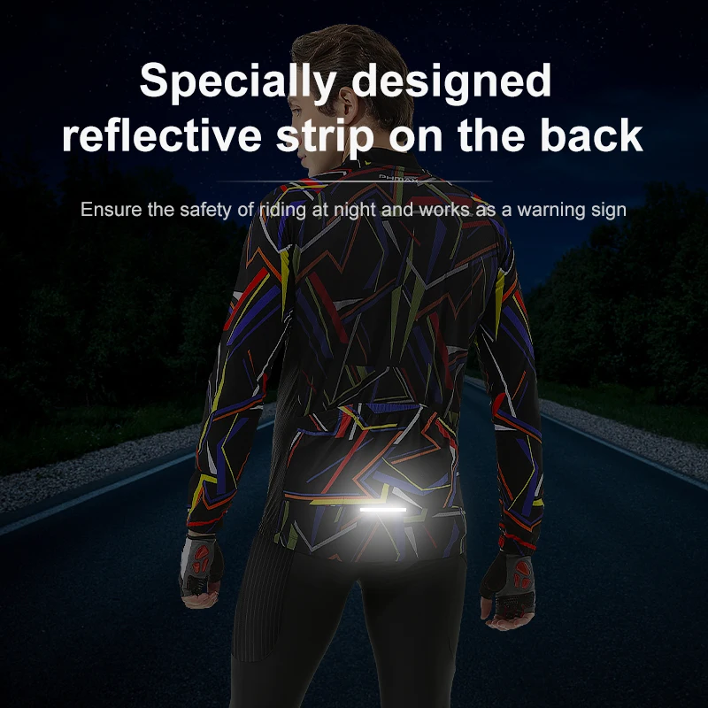 Мужская Велосипедная Майка С Длинным Рукавом PHMAX Дышащая Быстросохнущая Рубашка