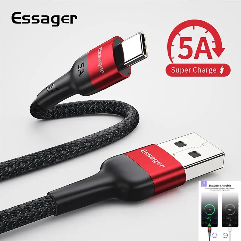 Кабель зарядный Essager USB Type C 5 А 40 Вт|Кабели для мобильных телефонов| |