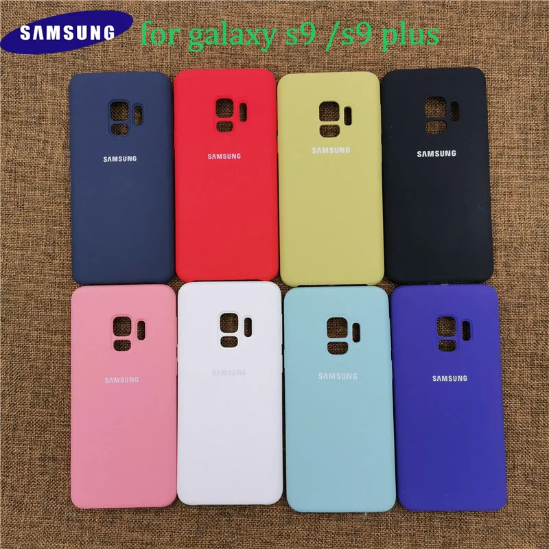 Чехол для Samsung galaxy s9 plus Оригинальный чехол из жидкого силикона мягкий на ощупь