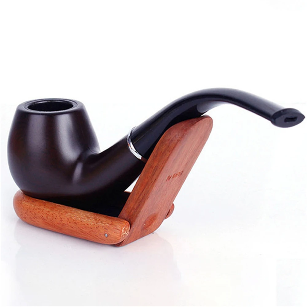 Черное дерево классическая деревянная табачная труба с кольцом молоток сигара