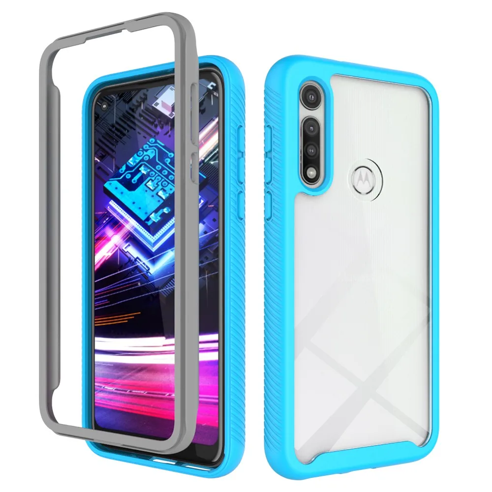 

For Motorola E E6s 2020 G Stylus Fast G9 play Shockproof Hybrid Armor TPU+PC Bumper Clear Case