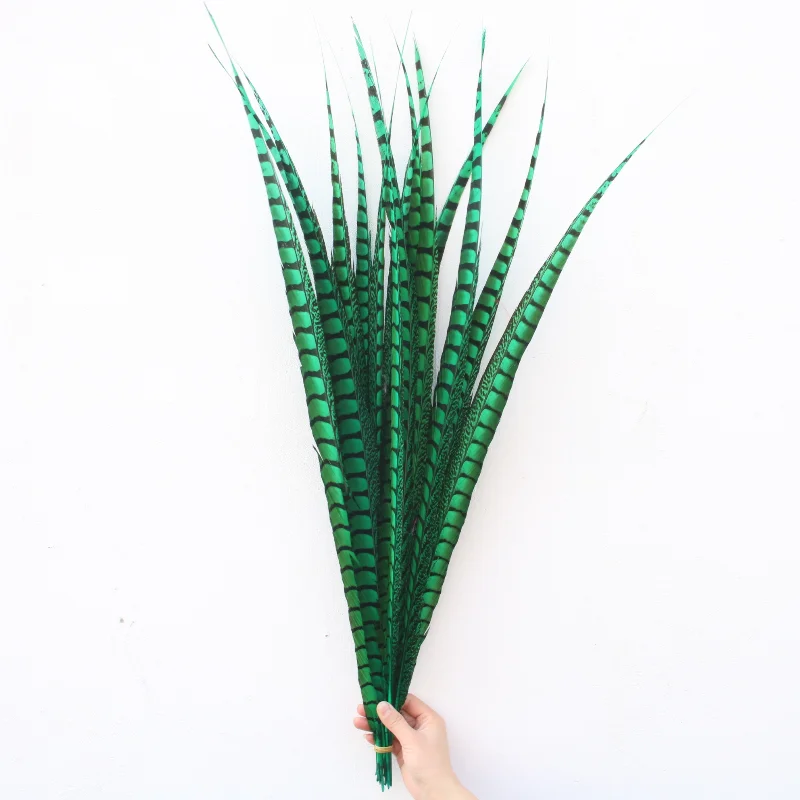 

Promotion 50pcs/lot High Quality Green Pheasant Feathers 32-36inches/80-90CM Decoration Feather Celebration Party for Plumes