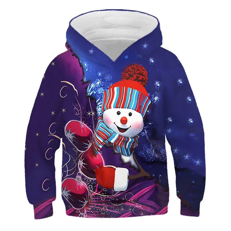 

2020 Christmas Santa Claus Kids Boys Girls Cartoon 3D Kids Hoodies Cute Baby Girl Sweatshirts cartoon Sweatshirt For children