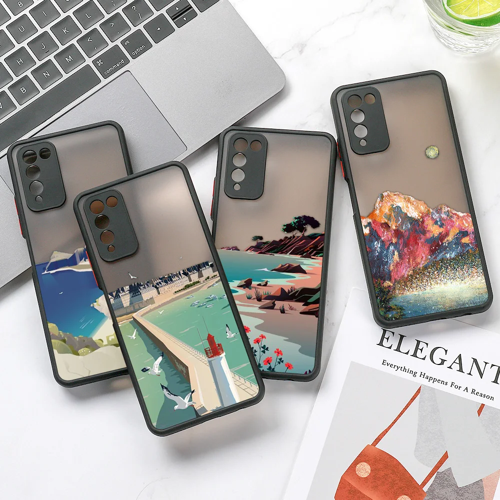 

P Smart 2021 Case For Honor 10X Lite 10i 30 Lite 20i 50 Pro 50 SE 8X 9A 9X 30s S Z Y6p Y8p Y9 Prime 2019 Bumper Oils Matte Cover