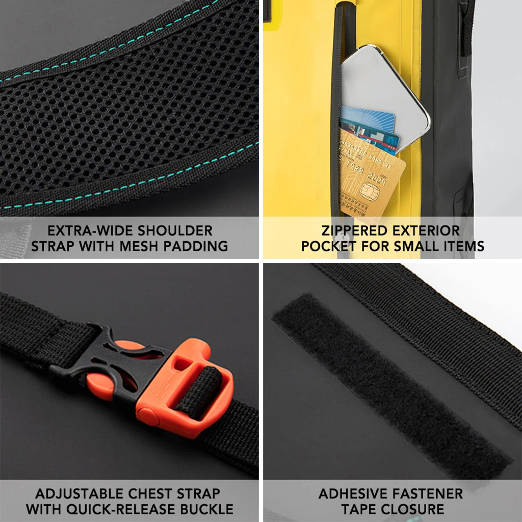 25L Large Capacity PVC Backpack Roll Top Waterproof Dry Bag Knapsack for Cycling Camping Hiking Fishing Kayaking