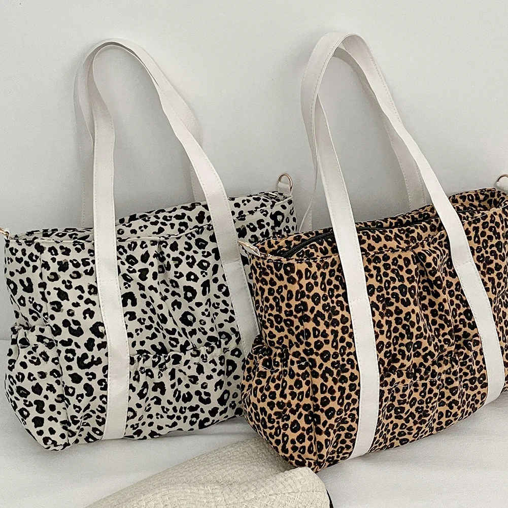 

Women Vintage Shoulder Bags Leopard Print Casual Female Large Capacity Messenger Bags Friends Presents Supplies