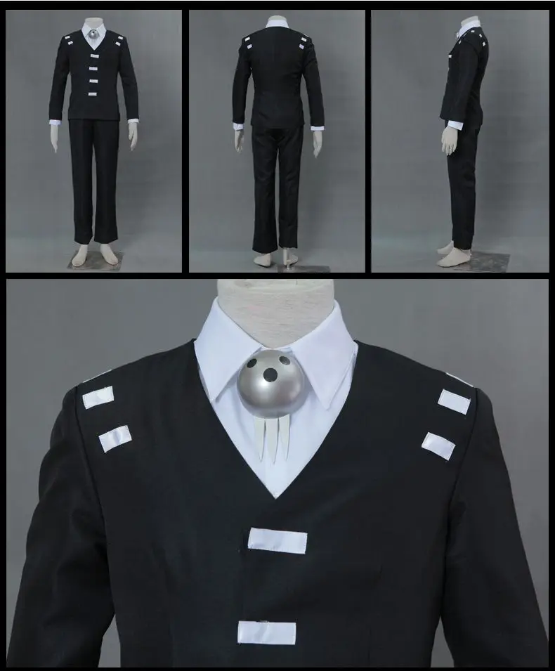 Soul Eater Косплэй костюм Death the kid Униформа COS Closthes КОМПЛЕКТ Хэллоуин вечерние модные костюмы
