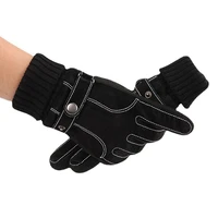 winter ski gloves windproof touchscreen anti slip thick leather warm gloves for men women driving cycling outdoor sports