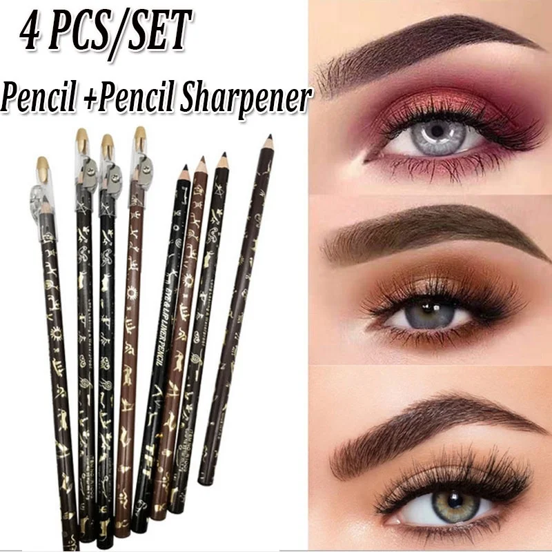 4 шт./компл. микроблейдинг карандаш для татуировки бровей водонепроницаемый