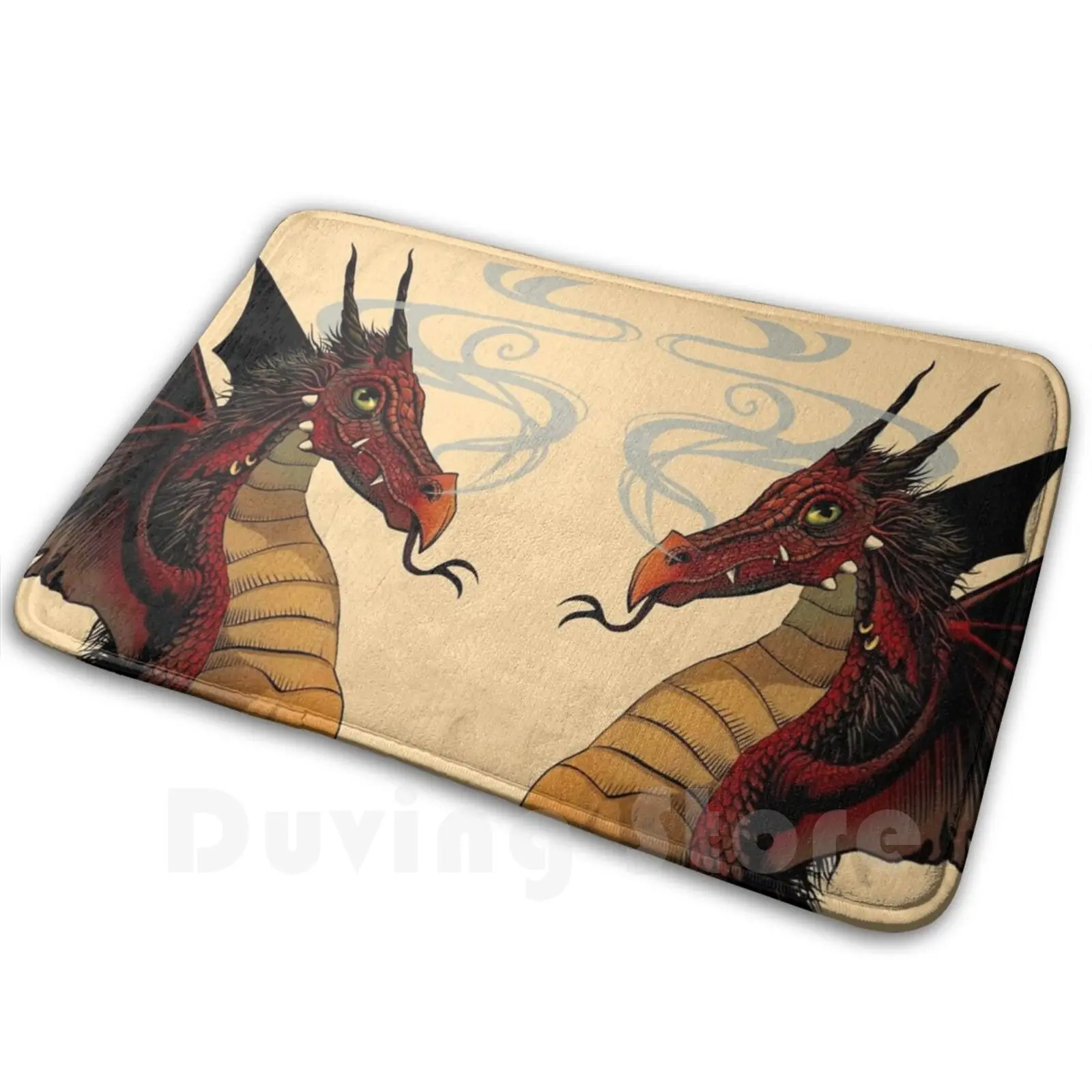 

Red Dragon Carpet Mat Rug Cushion Soft Non-Slip Dragon Red Fantasy Smaug Fantasy Creatures Creatures Medieval Middle Ages