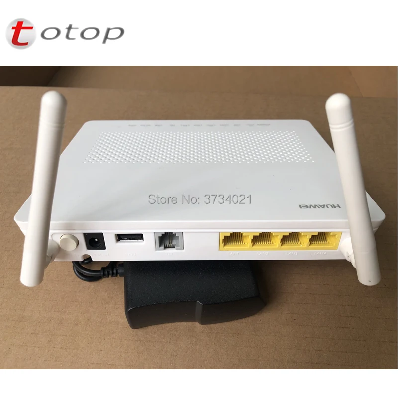 Б/у huawei GPON ONU ONT HG8546M 2POTS+ 4FE+ 1USB+ WiFi модем, 99% Новое huawei Telecom сетевое оборудование с адаптером питания
