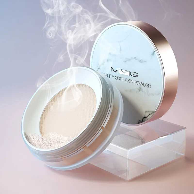 

MYG Loose Powder Makeup Ultra-Light Perfecting Finishing Face Powder Translucent Loose Powder Concealer Waterproof Oil Control