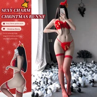 autumn new style sexy lingerie playful christmas hat uniform temptation christmas three point suit cosplay cute girl suit