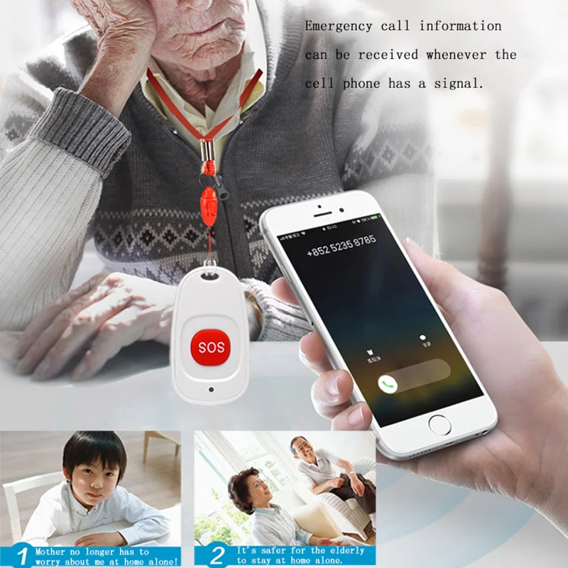Кнопка SOS беспроводной водонепроницаемый переключатель аварийной сигнализации
