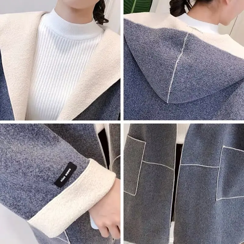 Шерстяное пальто женская одежда на весну и осень зиму 2019 Новое корейское длинное