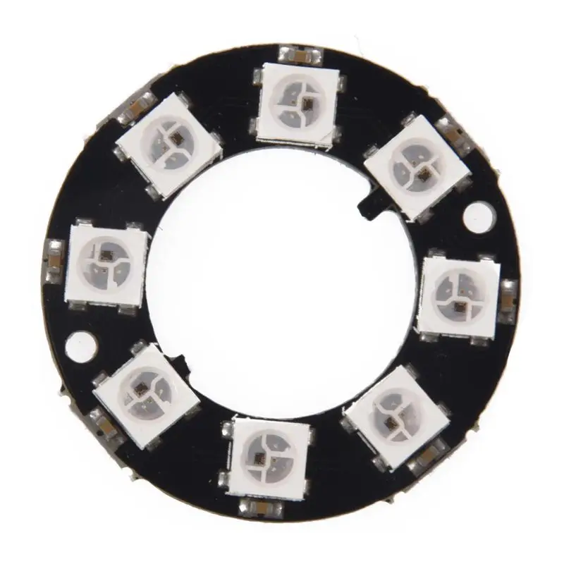 8 битный WS2812 5050 RGB светодиодный кольцо Круглый лампы светодиодные украшения