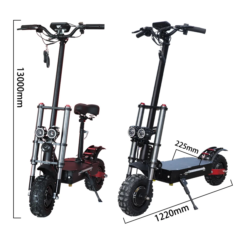 Over than 100km Adult Electric Scooter with seat 60V 3200W Foldable Hoverboard 36AH 11inch Tire Long Skateboard e scoote CE | Спорт и
