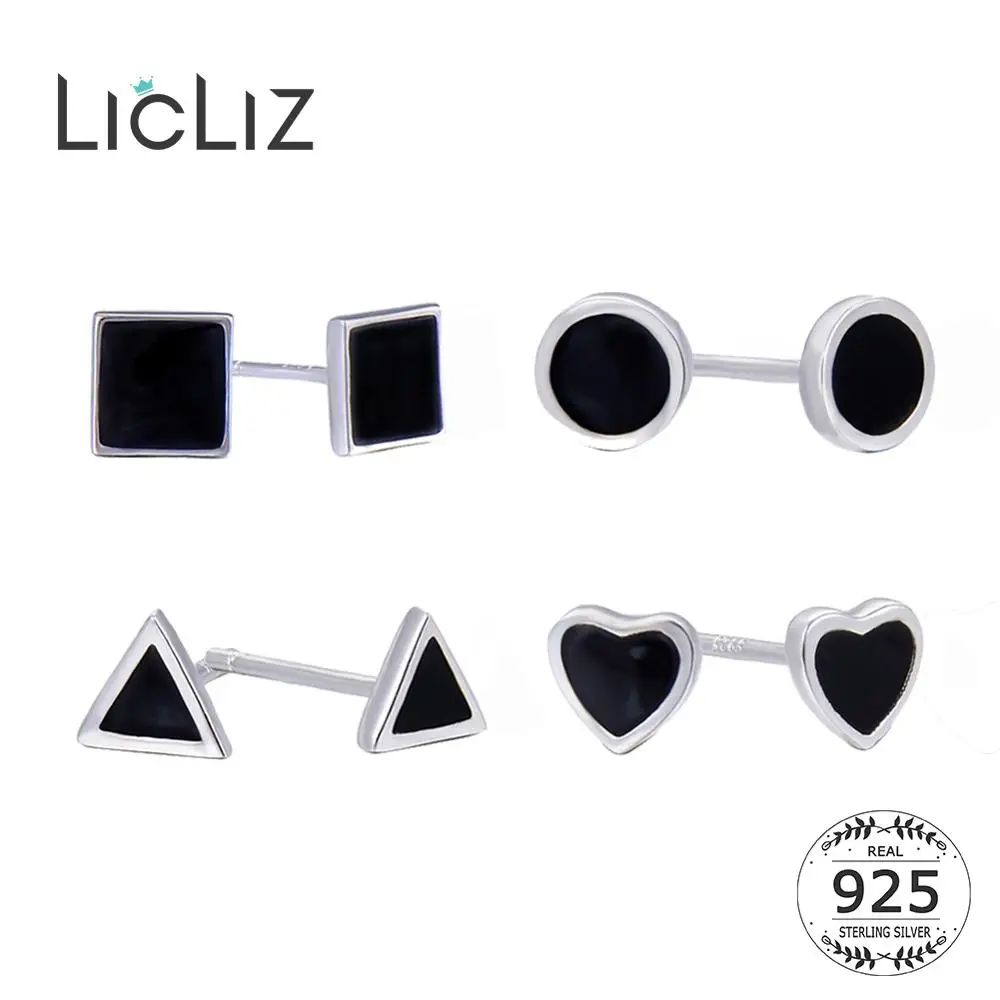 Lililiz новинка серебро 925 пробы круглое квадратное сердце треугольная серьга