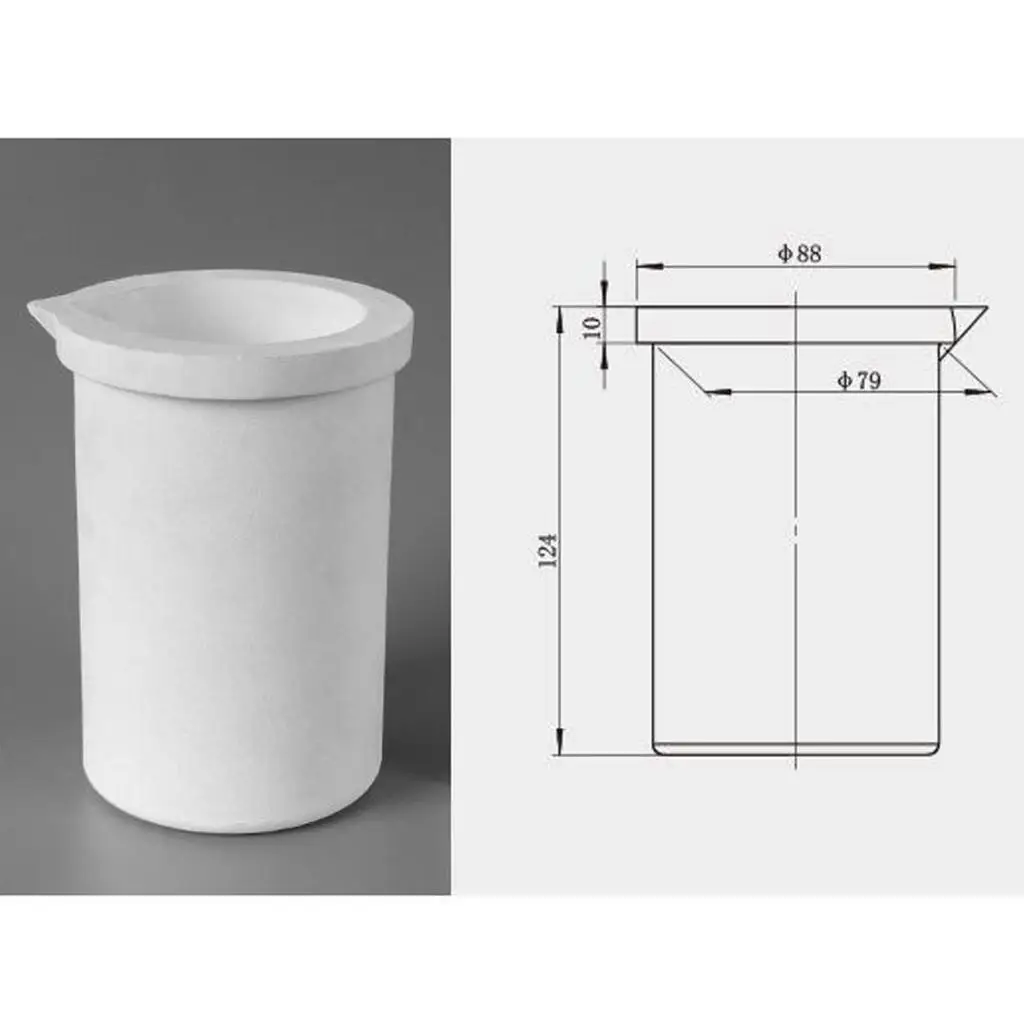 

Quartz Silica Melting Crucible Bowl Metal Gold Silver Platinum Brass Casting