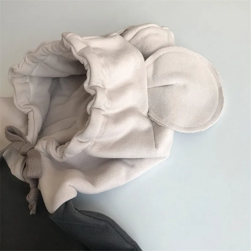 

2020 New Spring Autumn Baby Boys Girls Clothes Cotton Hooded Sweatshirt Rabbit and bear ears Children's Kids Sportswear Clothing