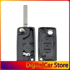 Новинка 207, Сменный Чехол для ключа с тремя кнопками, чехол для ключа, необработанное лезвие для Peugeot 307, 407, 308, 607, для Citroen, 3 кнопки без слота