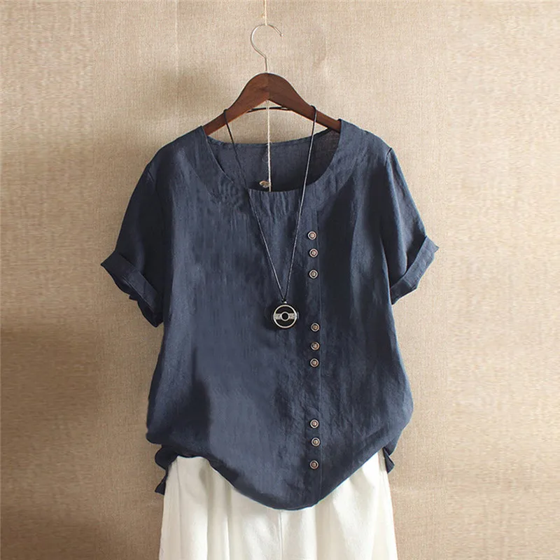 Летняя женская рубашка туника шифоновая блузка женские топы Blusas Ретро стиль