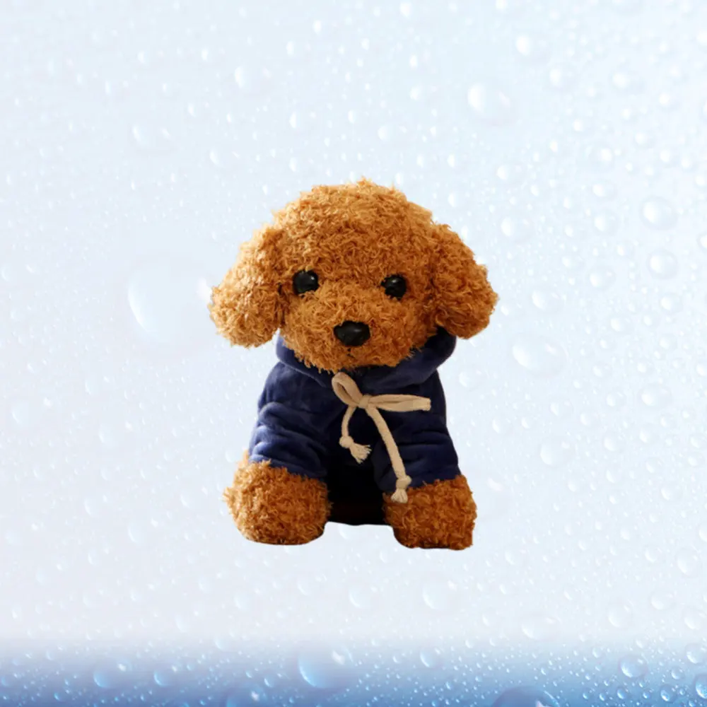 

1pc 20CM Simulated Poodle Doll Dog Plush Stuffed Animal Puppy Doll for Kids Children (White and Clothing Color for Random)