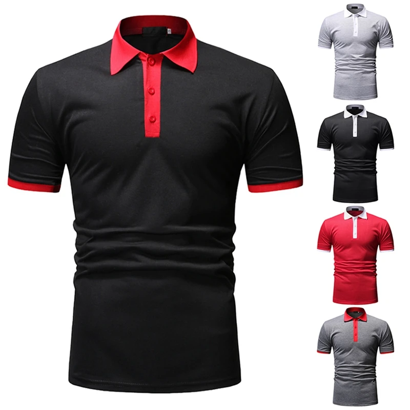 

Men's T Shirt Men's Short Sleeve Tops Fashion Street Style Lapel Shirt