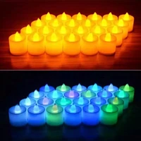 24pcsflameless led electronic candle tea light battery powered wedding romantic light birthday party home decoration