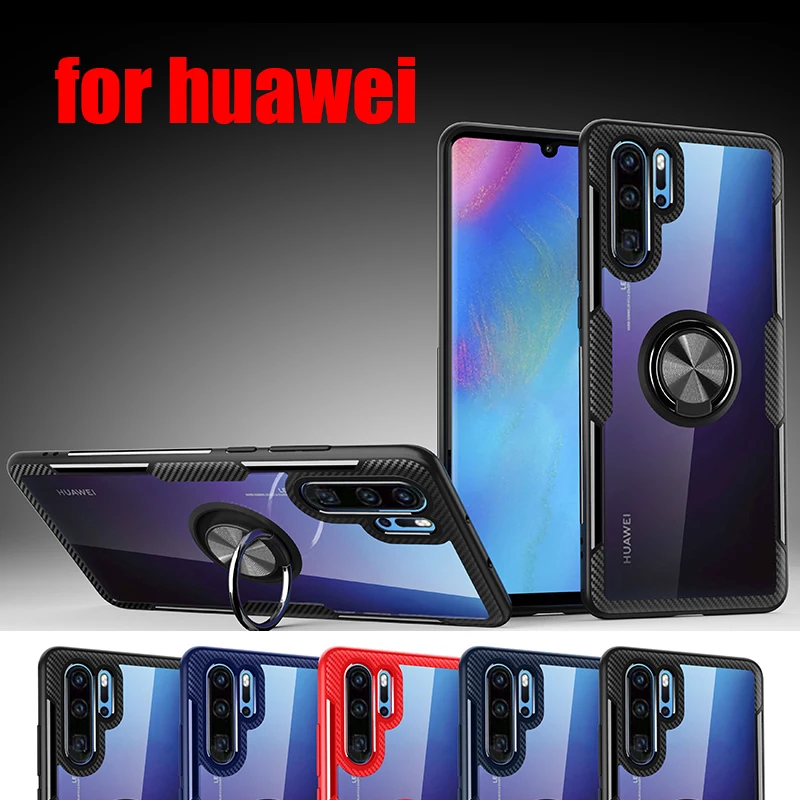 Чехол для Huawei P30, Nova 5i, Honor 10 Lite, 8X, Mate20 Pro, крышка, мобильный телефон, кольцевой держатель, подставка.