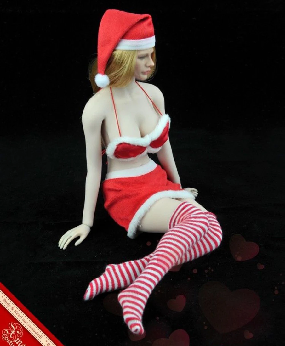 

1/6 ZY5020 Sexy Christmas Girl Costume Set Figure 1:6 Scale Female ZYTOYS F 12"Female Seamless Body